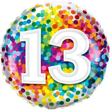 Load image into Gallery viewer, 13th Foil Balloon Helium Bouquet - UpUpNAwayBalloons
