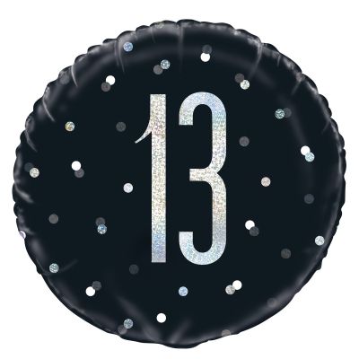 13th Foil Balloon Helium Bouquet - UpUpNAwayBalloons