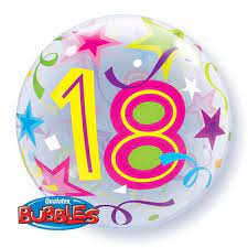 18th Colourful Birthday Bubble Balloon - UpUpNAwayBalloons