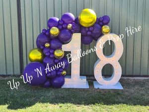 18th Light Up Hire Numbers - UpUpNAwayBalloons