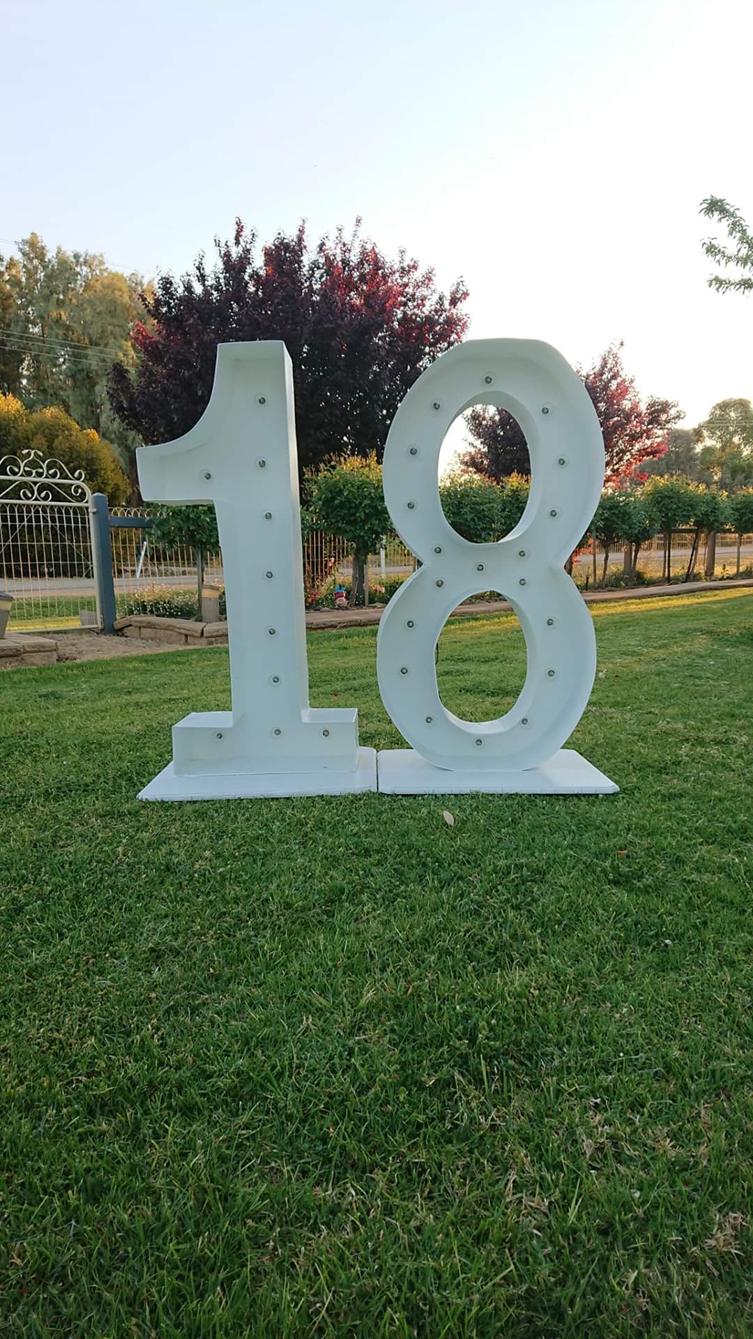 18th Light Up Hire Numbers - Not available to hire without a Balloon Garland - UpUpNAwayBalloons