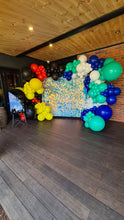 Load image into Gallery viewer, Iridescent Shimmer Wall Backdrop for Hire - UpUpNAwayBalloons
