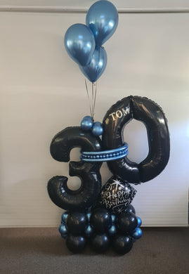 Marquee Style Balloon Numbers Personalised [Double Digit] - UpUpNAwayBalloons