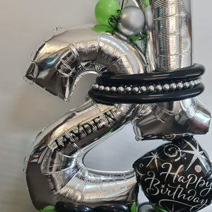 Marquee Style Balloon Numbers Personalised [Double Digit] - UpUpNAwayBalloons