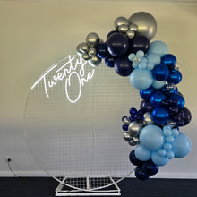 Load image into Gallery viewer, Twenty One Neon Sign for Hire with backdrop - UpUpNAwayBalloons
