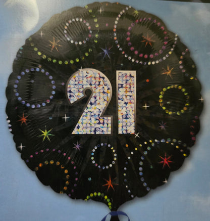 21st Foil Balloon Bouquet - UpUpNAwayBalloons