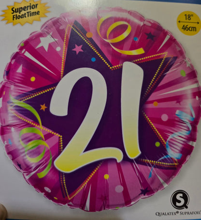 21st Foil Balloon Bouquet - UpUpNAwayBalloons