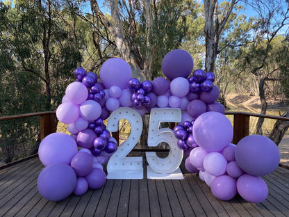 25 Light Up Hire Numbers - Not available to hire without a Balloon Garland - UpUpNAwayBalloons