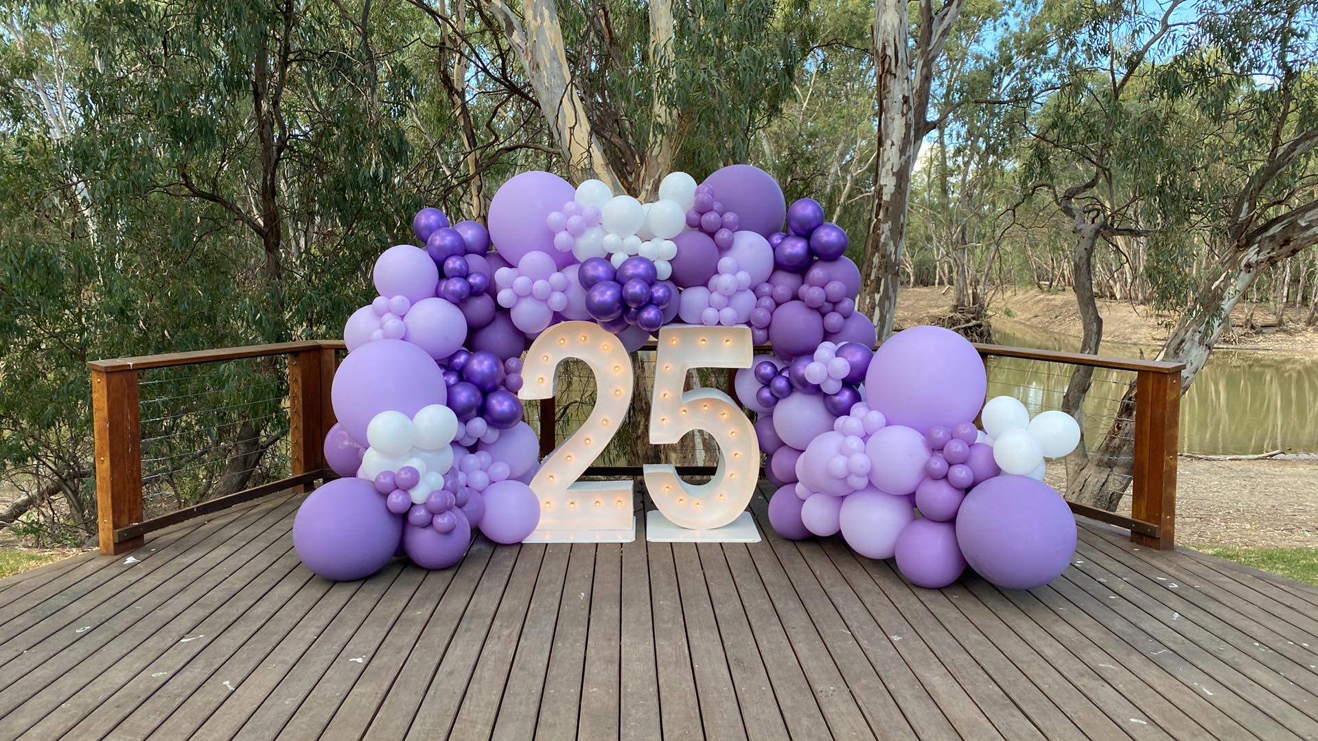 25 Light Up Hire Numbers - Not available to hire without a Balloon Garland - UpUpNAwayBalloons
