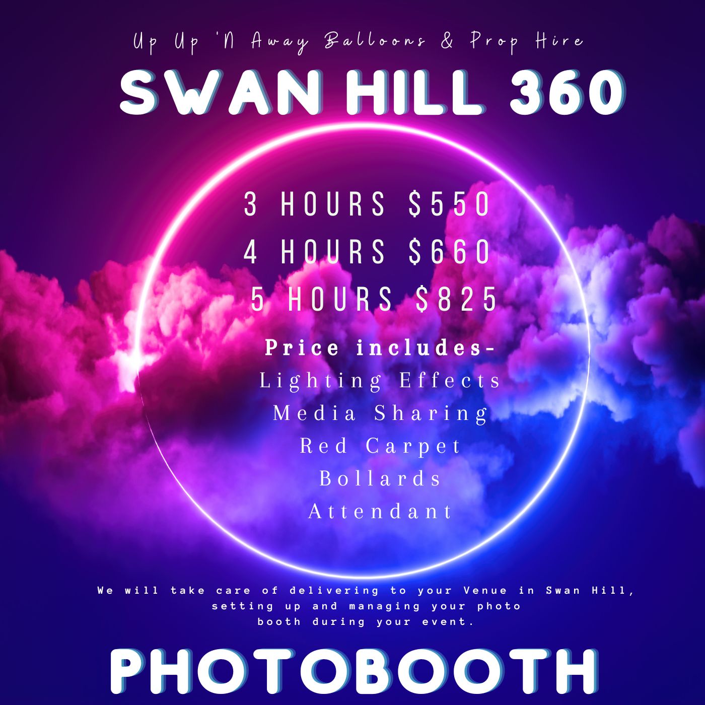 3 hour package - UpUpNAwayBalloons