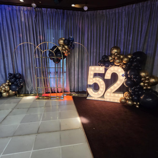 3 Window Arch Backdrop / Frame for Hire - UpUpNAwayBalloons