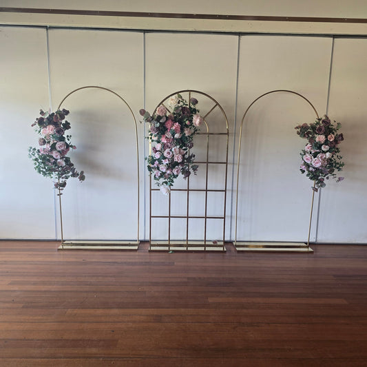 3 Window Arch Backdrop / Frame for Hire - Only available to hire with Organic Balloon Garlands. - UpUpNAwayBalloons