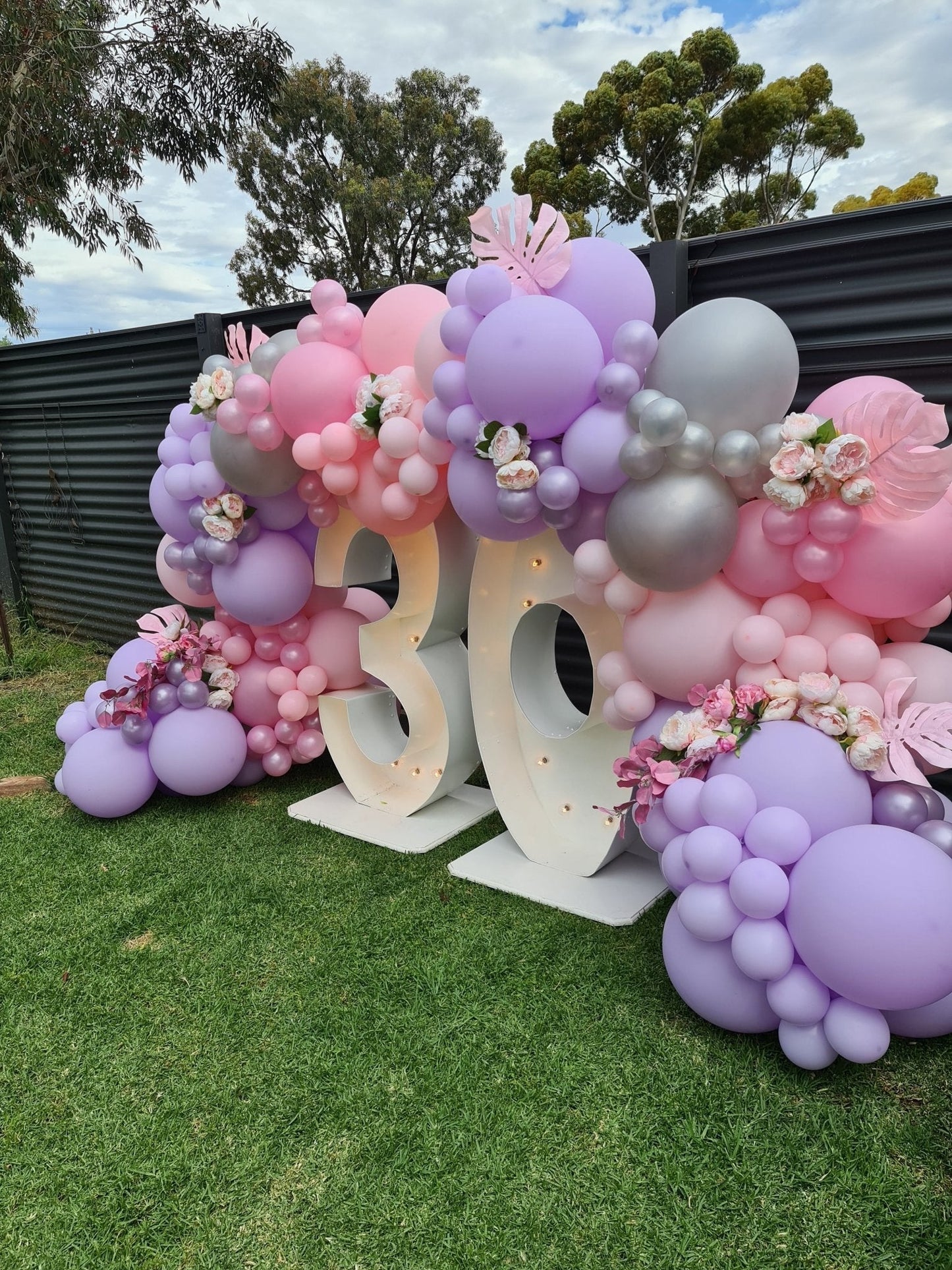 30th Light Up Hire Numbers - UpUpNAwayBalloons