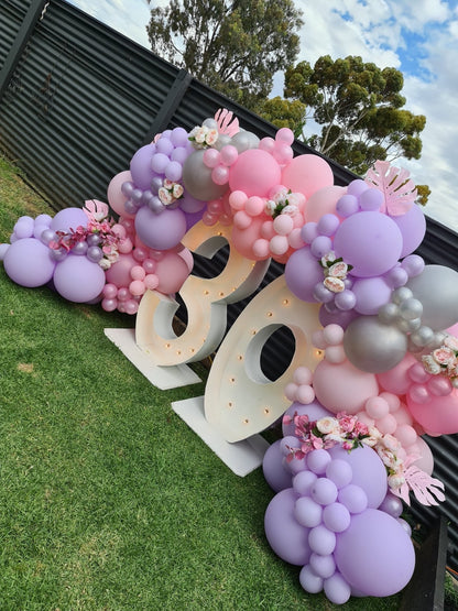 30th Light Up Hire Numbers - UpUpNAwayBalloons