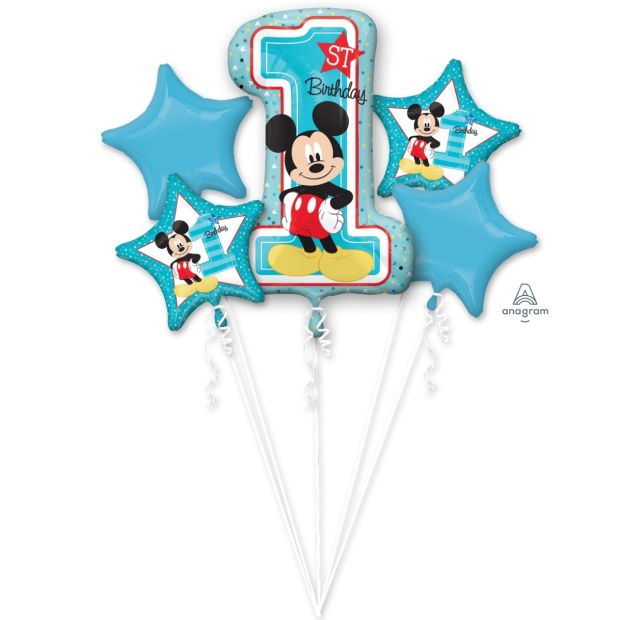 Mickey Mouse 1st Birthday Bouquet Disney - UpUpNAwayBalloons