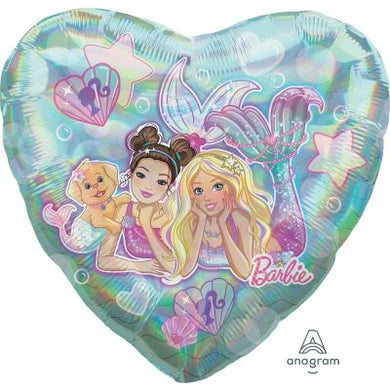 Barbie Mermaid Supershape Heart - UpUpNAwayBalloons