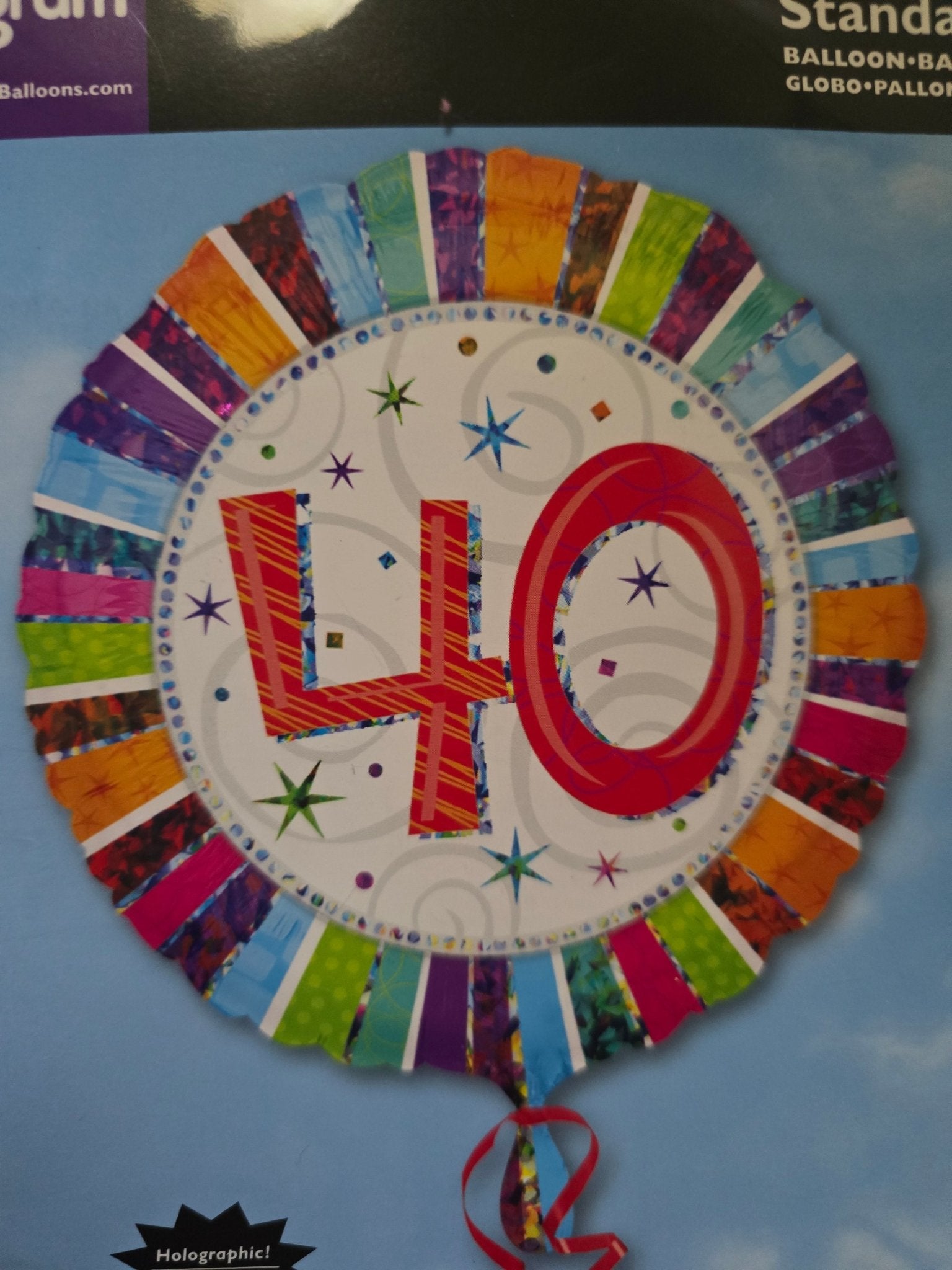 40th Foil Balloon Bouquet - UpUpNAwayBalloons