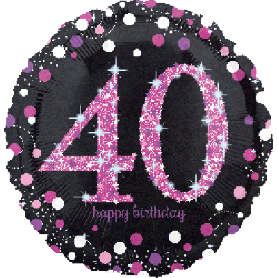 40th Foil Balloon Bouquet - UpUpNAwayBalloons