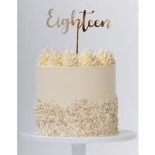 Load image into Gallery viewer, Cake Topper Eighteen (Gold, Rose Gold &amp; Silver) - UpUpNAwayBalloons
