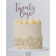 Load image into Gallery viewer, Cake Topper Twenty One (Gold, Rose Gold &amp; Silver) - UpUpNAwayBalloons
