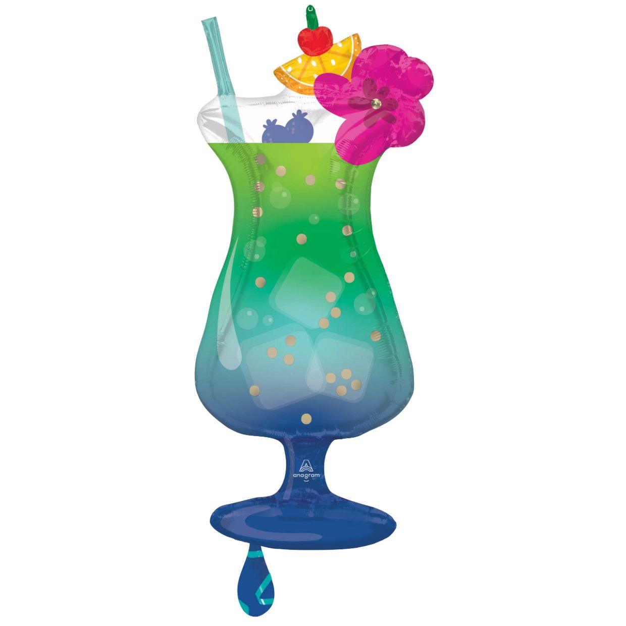 Tropical Blue Hawaiian Cocktail - UpUpNAwayBalloons