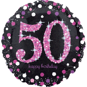 50th Foil Balloon Bouquet - UpUpNAwayBalloons