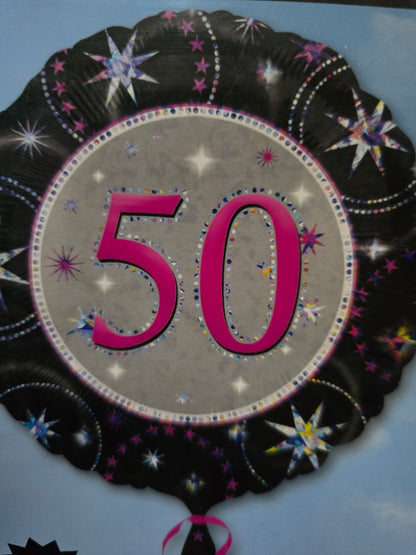 50th Foil Balloon Bouquet - UpUpNAwayBalloons