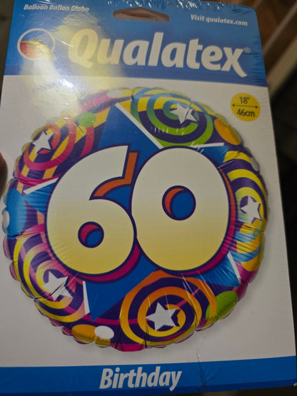 60th Foil Balloon Bouquet - UpUpNAwayBalloons