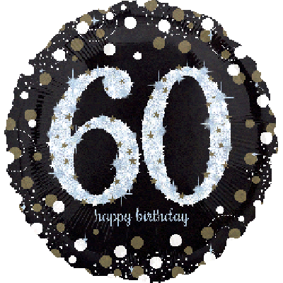 60th Foil Balloon Bouquet - UpUpNAwayBalloons