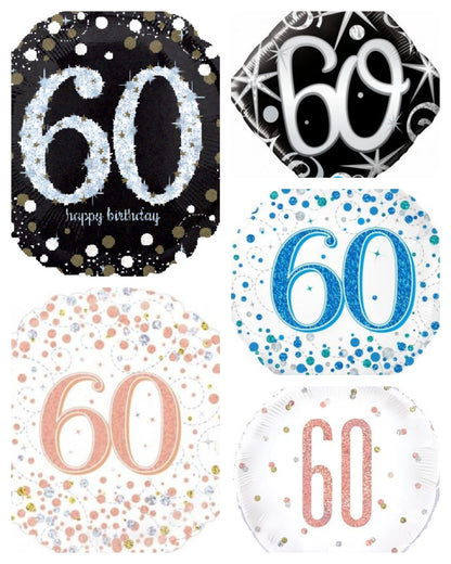 60th Foil Balloon Bouquet - UpUpNAwayBalloons