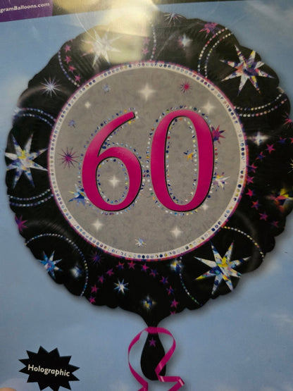 60th Foil Balloon Bouquet - UpUpNAwayBalloons