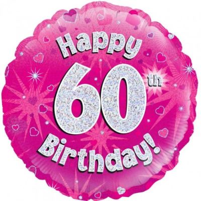 60th Foil Balloon Bouquet - UpUpNAwayBalloons