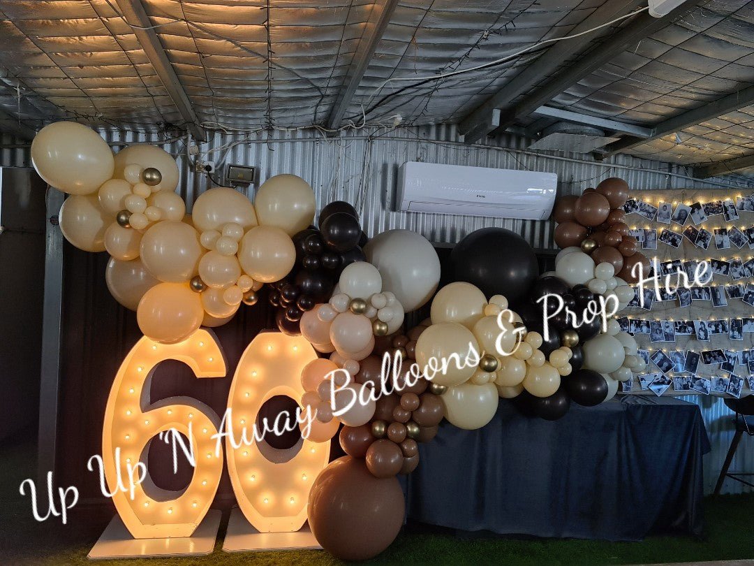 60th Light Up Hire Numbers - Not available to hire without a Balloon Garland by UpUpNAwayBalloons