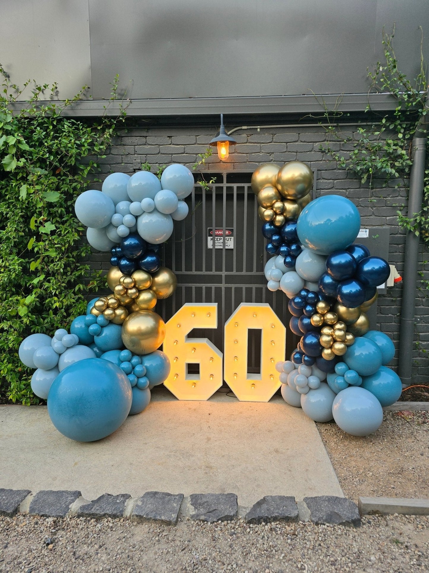 60th Light Up Hire Numbers - Not available to hire without a Balloon Garland - UpUpNAwayBalloons