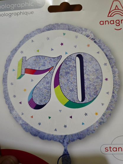 70th Foil Balloon Bouquet - UpUpNAwayBalloons