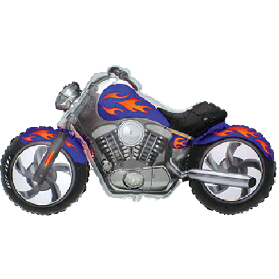 Motorbike / Motorcycle Blue - UpUpNAwayBalloons