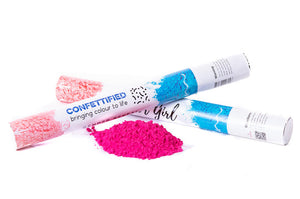 Confettified Holi Powder Gender Reveal Canons - UpUpNAwayBalloons