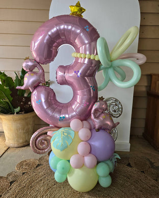 Air filled Balloon Numbers Marquee Style [Single Digit] Creation - UpUpNAwayBalloons