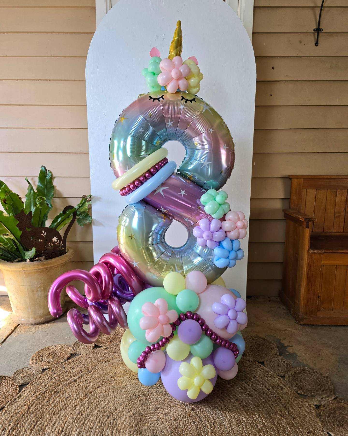 Air filled Balloon Marquee Stacks [Single Digit] Creation - UpUpNAwayBalloons