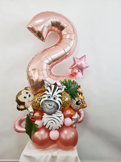 Air filled Balloon Numbers Marquee Style [Single Digit] Creation - UpUpNAwayBalloons