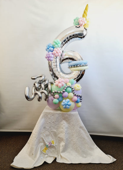 Air filled Balloon Numbers Marquee Style [Single Digit] Creation - UpUpNAwayBalloons