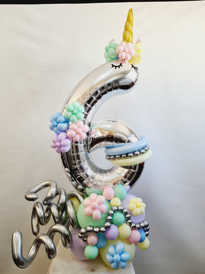 Air filled Balloon Numbers Marquee Style [Single Digit] Creation - UpUpNAwayBalloons