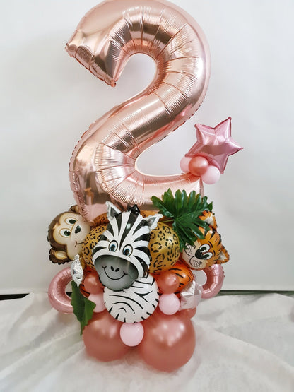 Air filled Balloon Marquee Stacks [Single Digit] Creation by UpUpNAwayBalloons