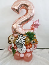 Load image into Gallery viewer, Air filled Balloon Marquee Stacks [Single Digit] Creation by UpUpNAwayBalloons
