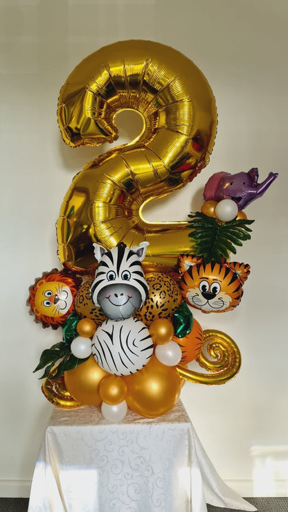 Air filled Balloon Numbers Marquee Style [Single Digit] Creation - UpUpNAwayBalloons