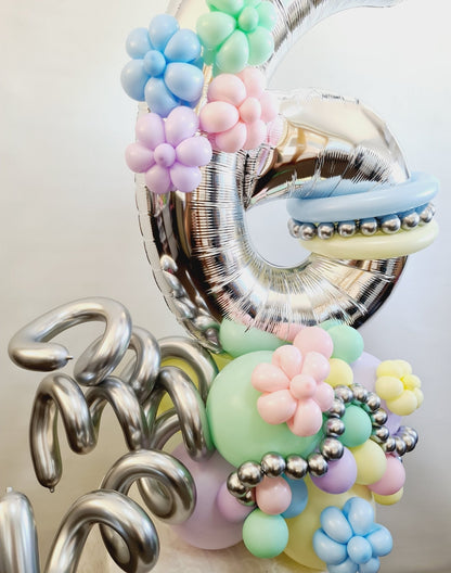 Air filled Balloon Numbers Marquee Style [Single Digit] Creation - UpUpNAwayBalloons