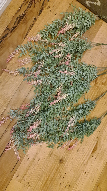 Artificial Flowers and Greenery for hire - available for hire when hiring a backdrop with us and an Organic Balloon Garland by UpUpNAwayBalloons