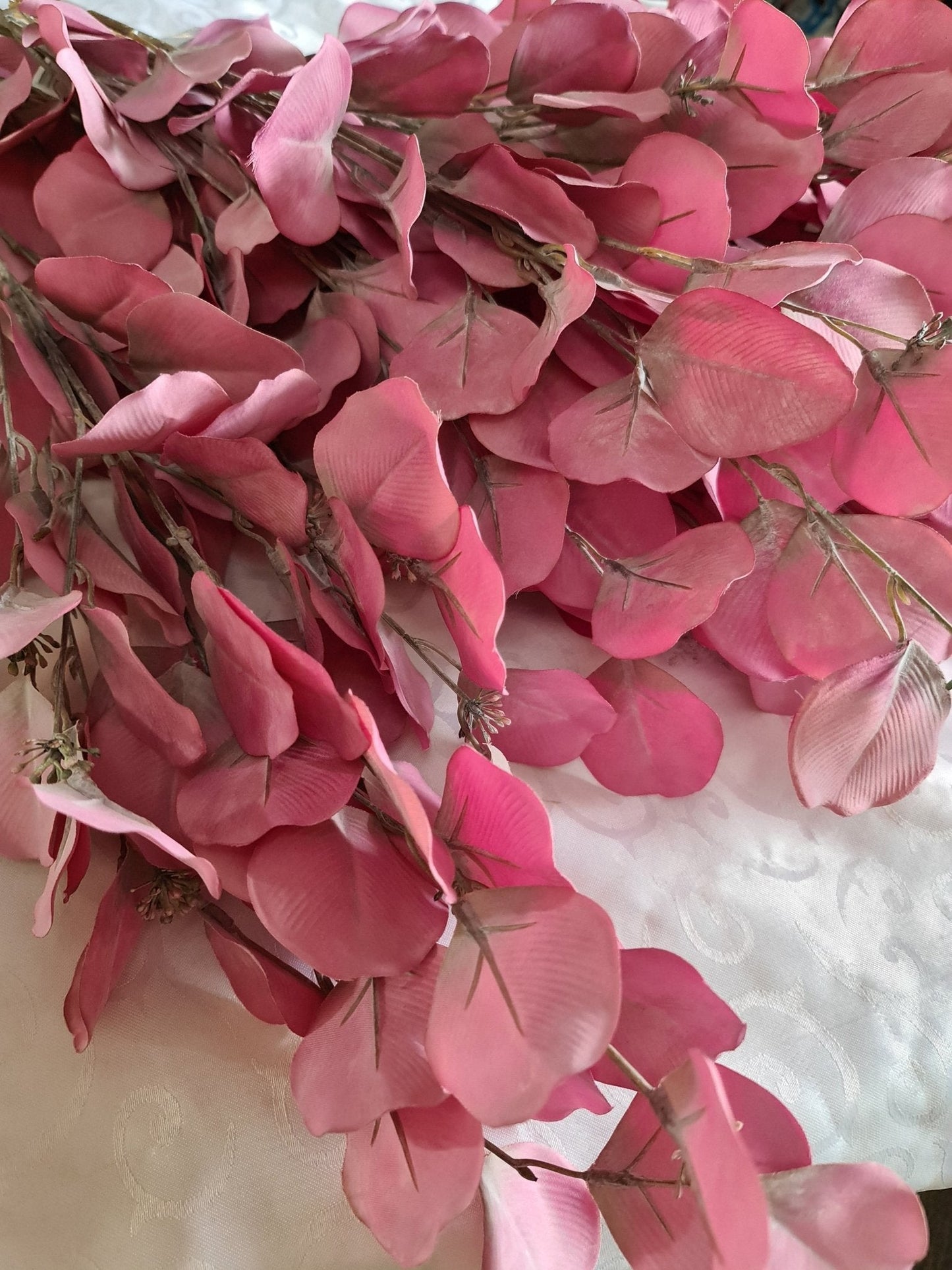 Artificial Flowers and Greenery for hire - available for hire when hiring a backdrop with us and an Organic Balloon Garland by UpUpNAwayBalloons