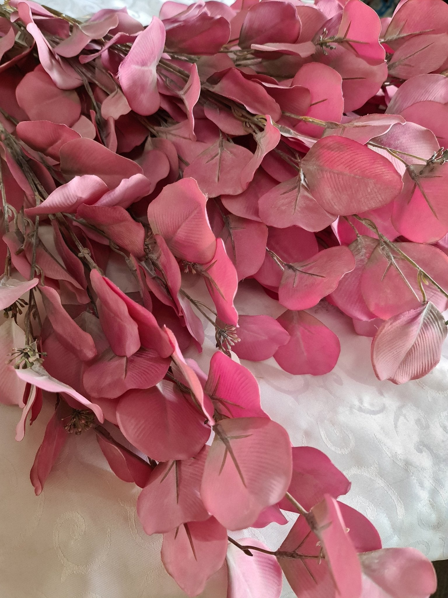 Artificial Flowers and Greenery for hire - available for hire when hiring a backdrop with us and an Organic Balloon Garland by UpUpNAwayBalloons