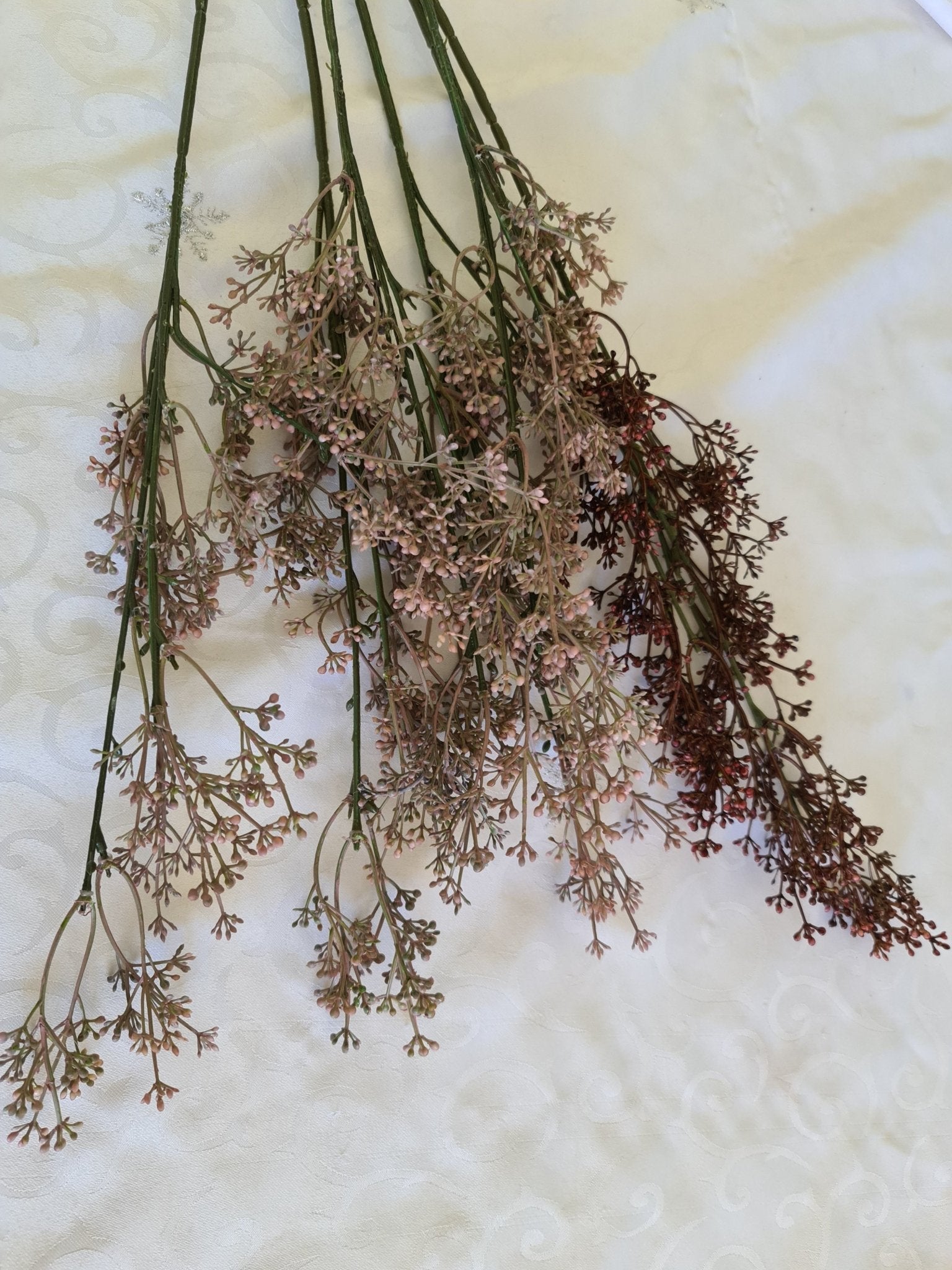 Artificial Flowers and Greenery for hire - available for hire when hiring a backdrop with us and an Organic Balloon Garland by UpUpNAwayBalloons